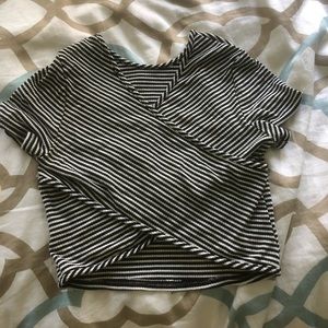 Black and white striped cross bank crop